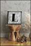 Gray Letter Cushion Pillow Case - Letter L - Gray Background Decorative Gift Cushion Pillow Case