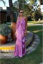 Pink Satin Surface Volume Dress - 3