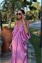 Pink Satin Surface Volume Dress - 4