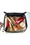 Makeup Bag Travel Women's Care Bag Organic Jute Double Transparent Compartment Two Compartments - 4