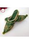 Green Colored Tip Pompom Sandal For Bindalli Or Local Costume