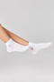 Bamboo Women's White Half Socks Heart Patterned Seamless White Socks 3 Pack - 4