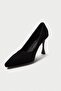 Genuine Leather Mb970-S Women's Thin 9 cm Heels Black Suede Stiletto & Heels Shoes - 5