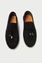 Mubiano Genuine Leather Collection Women's Suede Loafer & Ballerina Black -Mckry1410-S - 7