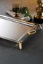 Vanes Gold 18/10 Stainless Steel Footed Tray Tea and Coffee Serving Presentation Treat Tray - 2