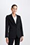Fitted Jacket Collar Button Basic Plain Blazer Jacket D3157Ax24Wn - 3