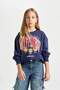 Navy Blue Harry Potter Relax Fit Crew Neck Sweatshirt for Girls D3865A824Au