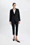 Fitted Jacket Collar Button Basic Plain Blazer Jacket D3157Ax24Wn - 2