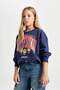 Navy Blue Harry Potter Relax Fit Crew Neck Sweatshirt for Girls D3865A824Au - 4