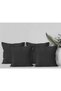4-Piece Cushion Cover Linen Look Soft Sofa Backrest Can Be Gift-Punched in Black