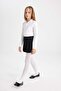 Black Twill Pleated School Skirt for Girls - Basic Elastic Waist C7740A824Au - 4