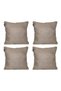 4-Pack Cushion Cover Straw-Textured Soft Sofa Backrest Gift Cream