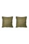 2-Piece Straw Textured Ribbed Double Sided Throw Pillow Cover Green