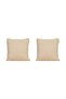 2-Piece Velvet Textured Corded Throw Pillow Cover Cream