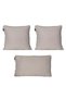 3-Piece Cushion Cover Cotton Textured Soft Sofa Backrest Gift Punch Can Be Made Cream Color