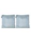 2-Piece Shiny Corded Throw Pillow Cover Sky Blue