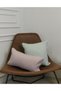 2-Piece Combination Linen Look Throw Pillow Cover with Piping in Lilac and Mint Colors