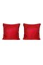 2-Piece Straw Textured Ribbed Double Sided Throw Pillow Cover Light Red