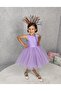 Girl's Island Model Evening Dress Lilac Dress - 3
