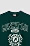 Girls Oversize Wide Fit Crew Neck Printed School Sweatshirt C7462A824Au - 8