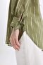 Relax Fit Shirt Collar Striped Long Sleeve Shirt Tunic D2608Ax24Au - 5