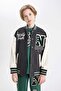 Boys' College Collar Snap Fastener Double Pocket Seasonal Bomber Jacket C7226A824Au - 6