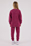 Girl's Winter Regular Fit Burgundy Tracksuit Set Us2302-C-V3 - 5