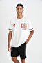 Nba Chicago Bulls Boxy Fit Crew Neck Short Sleeve T-Shirt C4460Ax24Hs