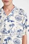 Relax Fit Apaş Collar Hawaiian Printed Viscose Short Sleeve Shirt D4624Ax24Hs - 6