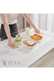 Tuva - New Generation Modern Tray with Gold Handles Transparent Plexiglass (45X45 cm) - 2