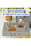 Tuva - New Generation Modern Tray with Gold Handles Transparent Plexiglass (25X25 cm) - 6