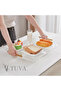 Tuva - New Generation Modern Tray with Gold Handles Transparent Plexiglass (45X40 cm) - 2
