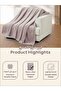Single Size Fleece Blanket 170x210 cm, Floral Texture Soft & Cozy, 350 GSM for Bed & Sofa - 4
