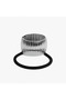 Shiny Silver Color Metal Detailed Modern Rubber Hair Clip – Elastic and Stylish Clip Model - 2