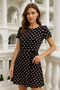 Crew Neck Short Sleeve Women's Dress – Comfortable and Stylish Model - 4
