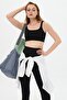 Cell Pattern Double Layer Bra Black