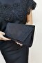 Women's Cupra Black Glitter Clutch Evening Dress Evening Bag - 5