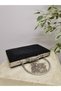 Women's Big Jewelled Black Evening Dress Clutch Portfolio Chain Strap Handheld Wedding Engagement Night Shoulder Bag - 8