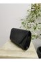 Women's Fabric Black Chain Evening Dress Ladies Clutch Portfolio Evening Bag - 7