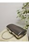 Women's Stoned Platinum Evening Dress Clutch Chain Strap Hand Wedding Engagement Night Shoulder Bag - 7