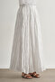 Wrinkled Look Long Skirt with Elastic Waist - 2