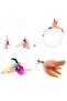 Cat Playing Rod 90 Cm Colorful Furry Cat Toy - 3