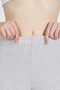 Women's Gray High Waist Ribbed Wide Leg Casual Thin Sweatpants Pajamas - 6