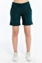 Women's Green Plus Size Shorts-S224 - 3