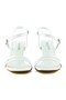Roseline White Open Front and Back Strap Buckle Goblet Heeled Evening Dress Bridal Shoes - 5