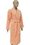 Salmon Women/Men Unisex Shawl Collar Home, Hotel, Spa, Bath Bathrobe One-Piece - 4