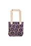 Eco-Friendly - Canvas Shoulder Bag - Purple Floral Pattern - Wolo Textile - 2