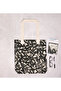 Wolo - Eco-Friendly Black Canvas Shoulder Bag with Piece Pattern - 2