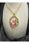 Flower Embroidered Artistic Portrait Necklace - 2
