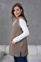 Women's Seasonal Knitted Model Three Buttons on the Front Double Pockets Mercerized Woven Classic Mother Vest - 8